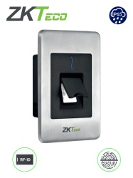 ZKTECO ZKT0700021 ZKTECO FR1500S - Lector Esclavo De Huella BIO ID Tarjetas ID 125 Khz / IP65 / RS485 y Led Indicador de Estado / Compatible con Paneles InBio (no incluye fuente / se energiza desde el