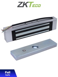 ZKTECO ZKT0850001 ZKTECO LM120 - Cerradura Magnetica para Uso Interior Fuerza de Sujecion 120kg 12/24 VCC Fail Safe Compatible con Puertas de Madera Vidrio y Metalicas