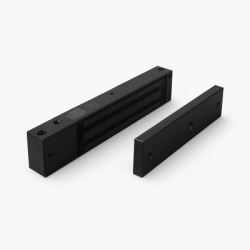 AccessPRO MAG600NLEDB Chapa magnetica 600 lbs con LED Ultra-brillante Color negro / Libre de Magnetismo Residual / Sensor de estado de la placa/ Color Negro