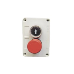 AccessPRO XBS-SW-23 Botonera Doble Para Barreras Vehiculares Operadores Corredizos y Abatibles / Boton de Stop Enclavado
