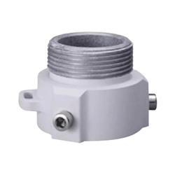 ADEMCO (HONEYWELL) HDZNPTA Adaptador con rosca NPT 1.5 pulgadas para instalacion de domos PTZ IP en pared poste o esquina