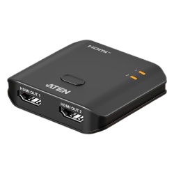 ATEN VS4812 Splitter HDMI 2 Puertos True 4K Essentials | Resolucion 3840x2160@60Hz | EDID Sync | HDR10+ | HDCP 2.2 | 18Gbps | LPCM 7.1 | Control por Boton | Plastico | 0.03 kg | 6.10 x 5.65 x 1.52 cm