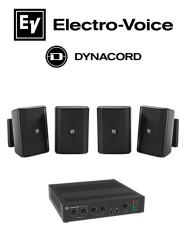 BOSCH RBM1390039 ElectroVoice M_KITU1202EVIDS - Kit de Audio / Amplificador Mixer 120W / 4 Altavoces EVID-S 15W Negras