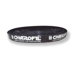 CHAROFIL CH-CINTASTR25-NG Rollo de Cinta Strap 20 mm de Ancho 25 metros de Largo Color Negro