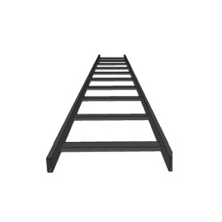 CHAROFIL CHET1X12EPK Escalera Tubular de 1.5" de Peralte y 12" de Ancho y 3.05 Metros de Largo Pintura Epoxica Color Negro Ideal Para Utilizarse en Centros de Datos o Cuartos de Telecomunicacionesl in