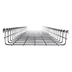 CHAROFIL MG-50-434EZ Charola Tipo Malla 66/250 mm Acabado Electro Zinc Hasta 263 Cables Cat6 Tramo de 3 Metros