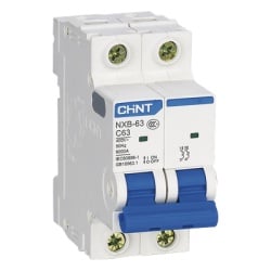 CHINT NXB632PC20 Pastilla para Riel Din 2 Polos 20 Amp Vca:110/415v 6kA Catalogo: NXB632PC20.