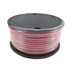 COBRA WIRE & CABLE A1014T-01-100 Rollo de cable grado marino calibre 14 en color rojo de 100 pies (30.48 m).