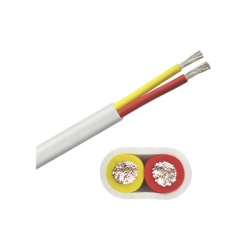 COBRA WIRE & CABLE B7W10T-20-100 Rollo de cable plano grado marino calibre 10 de 2 conductores (rojo y amarillo) de 100 pies (30.48 m).