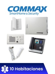 COMMAX cmx2250009 COMMAX ENFERMERIAPACK - Paquete de solucion de enfermeria para 10 habitaciones de Hospital / Incluye unidad central unidad de enfermeria 10 subestaciones de cama 10 botones pulsa