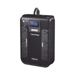 CYBERPOWER CP750LCD UPS de 750 VA/420 W Topologia Standby Entrada 120 Vca NEMA 5-15P Tipo Gabinete Compacto Con 8 Tomas NEMA 5-15R