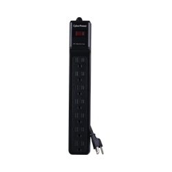 CYBERPOWER CSB706 Multicontacto Con Supresor de Picos Voltaje de Entrada 125 Vca NEMA 5-15P Con 7 Salidas NEMA 5-15R 1500 Joules