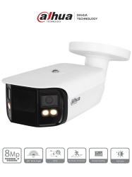DAHUA DHT0070005 Dahua IPC-PFW5849-A180-E2-ASTE - Camara IP Bullet 4K con multivision en color LED de 40 m y angulo de 180. Tecnologia H.265 WDR ROI y SMD 4.0. Resistente al agua (IP67) con audio