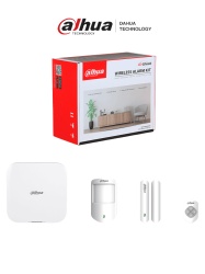 DAHUA DHT2480021 DAHUA ART-ARC3800H-03-W2 -Kit de Alarma Inalambrico Hub2 WiFi y Ethernet incluye panel de alarma Hub2 Soporta audio 2 vias incluye sensor de movimiento contacto magnetico y contr
