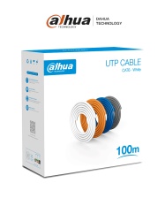 DAHUA DHT2640002 DAHUA PFM920I-6UN-C-100 - Bobina de 100 Mts de Cable UTP Cat6/ 100% Cobre/ Color Blanco/ Cubierta Retardante de Flama con Certificacion CE CPR Eca/ Ideal para Video y Redes/