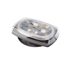 ECCO 5540CAC-VM Mini torreta de 48 LED 10" Ambar/Claro Lente Transparente Iman y Encendedor de Vehiculo - Img 3