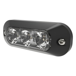 ECCO ED3703R Luz Perimetral LED / 3 LEDs / 21 Patrones de Destello / 12-24 VCC / SAE J595 Clase I / Uso Interior y Exterior