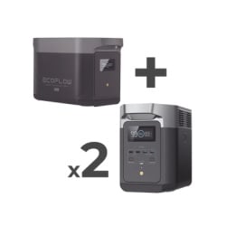 ECOFLOW DLT2MAX-2BP Kit de Estacion de Energia Portatil 2048Wh + 2 Baterias Externas 2048Wh (6144Wh Totales)