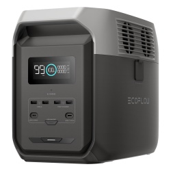 ECOFLOW EFD31500 Estacion de Energia Portatil Delta 3 1536Wh Litio LFP / 6 AC 1800 W (Max. 3600W) / 2 USB-C 100W / Capacidad para Aumentar Respaldo / Cargador de Coche 10A a 12.6V / Conectividad WiFi