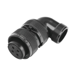 EPCOM INDUSTRIAL E/MS3108A18-4S Conector Plug en Angulo Recto de 4 Contactos Hembra Soldables para Radio de Locomotora.