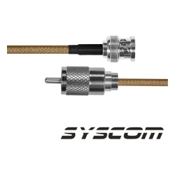 EPCOM INDUSTRIAL SBNC142KUHF30 (1 pza) Jumper con cable LP142 conectores BNC Macho/UHF (PL-259) Macho.