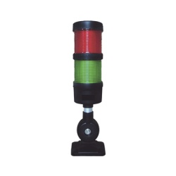 EPCOM INDUSTRIAL SIGNALING EI-2-RG-110240 Torre LED Indicadora de estado de 2 niveles color Rojo y Verde con Buzzer integrado a 85 dB a 110-240 VCA con Montaje incluido de 60 mm de diametro