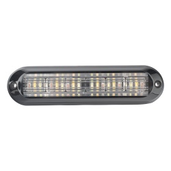 EPCOM INDUSTRIAL SIGNALING XLT1835RWA Luz Auxiliar Ultra Brillante IP67 18 LEDs Tricolor Color Rojo/Claro/Ambar con mica transparente y bisel negro