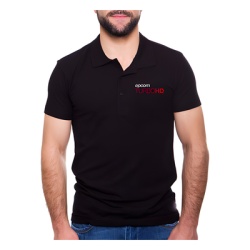 EPCOM PLATHDBL Playera Tipo Polo Color Negro epcom TURBOHD