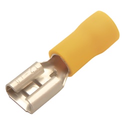 EPCOM POWERLINE AE55096 Terminal Hembra Aislada / 0.250 pulgadas / Calibre 12 - 10 AWG / Push-On / Paquete 25 piezas