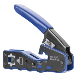 EPCOM POWERLINE EP670 Pinza de Red / Corte y Terminado RJ45 Pass-Through / Cuchilla Intercambiable / Acero al Carbón / Mango Ergonómico ABS + TPR
