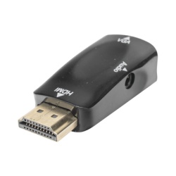 EPCOM POWERLINE HDMI-VGA Convertidor HDMI a VGA / 1920x1080 @ 60Hz / Audio 3.5 mm / Plug-and-Play / Chapado en Níquel