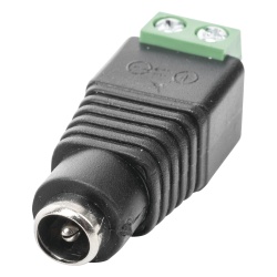 EPCOM POWERLINE JR-53 Adaptador de Alimentación DC / Jack Hembra 3.5 mm / Terminales Tornillo / Polarizado 12 Vcc / Pin Cobre 2.1 mm / Calibre 18 AWG