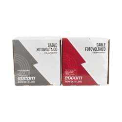 EPCOM POWERLINE KIT2CBLPV10RB/100 Kit de 2 rollos de 100 metros de cable fotovoltaico de cobre rojo y negro calibre 10 AWG (6mmÂ²) Tipo PV 1000/2000 V y 120Â°C.