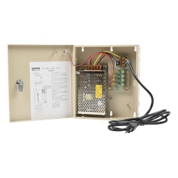 EPCOM POWERLINE PL-12-DC-5A Fuente de poder profesional para CCTV de 12 Vcc @ 5A, para 4 cámaras ; Voltaje de entrada de 100-240 Vca