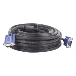 EPCOM POWERLINE VGA-15M Cable Extensor VGA / 15 m (49.2 ft) / Full HD 1920x1080p / Conector HD15 Macho a Macho / Blindaje Aluminio y Malla Trenzada / CCTV y Videovigilancia