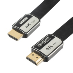 EPCOM PROAUDIO EP-PH-4K-3M Cable HDMI de 3 Metros (9.84 Pies) | Alta Definicion | Version 2.0 | Alta Velocidad 18Gbps | 4K@60Hz | Conectores Chapados en Oro | Tipo Plano