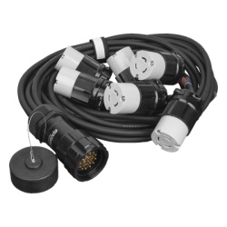 EPCOM PROAUDIO EP-SOC-L6FO TOMACORRIENTE TIPO SOCAPEX CON DERIVACION A 6 TOMAS TIPO NEMA L6