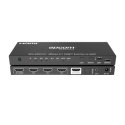 EPCOM PROAUDIO EPC-SWC41A Switch HDMI 4x1 | 8K@60Hz 4:2:0 | 48 Gbps | ARC/eARC | Extraccion de Audio | Gestion EDID | Control CEC