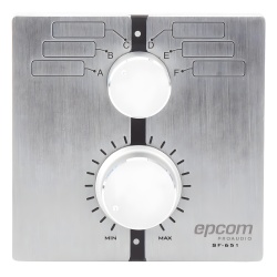 EPCOM PROAUDIO SF-651 Control de Volumen Remoto con Selector de Canales | Compatible con Amplificador SF2240UC - SF4240UC