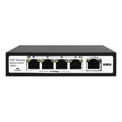EPCOM TITANIUM ET-1004EPE Switch PoE / 100 Metros PoE / 4 puertos 802.3af /at ( 60 W ) 10/100 Mbps + 1 puerto uplink
