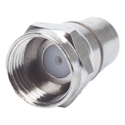 EPCOM TITANIUM TT-CON-537 Conector F Macho Plegable con PIN para Cable RG-6 Cuerpo de Bronce Niquelado.