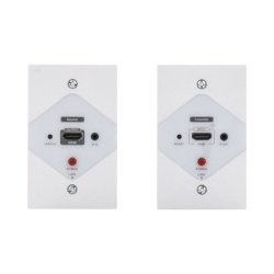 EPCOM TITANIUM TT372W Kit Extensor HDMI en PLACAS DE PARED para distancias de 40 metros / Resolucion 1080P @ 60 Hz / Cat 6/6A/ 7 / HDR/ Cero Latencia / Soporta Control Remoto / Placa de pared de 2.74