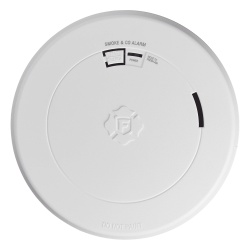 FIRST ALERT 1046802 Detector Combo de Humo/CO Autonomo Bateria Sellada de Litio de 10 anos No Requiere Panel Diseno Ultra Delgado No Requiere Cableado
