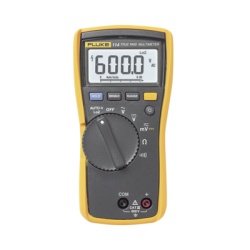 FLUKE FLUKE-114 Multimetro Digital Basico para Electricista Uso con Voltaje Maximo de 600 V y Pantalla LED Retroiluminada