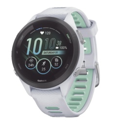 GARMIN 10-02810-04 ForerunnerÂ® 265S Bisel negro con carcasa en blanco y correa de silicona en blanco/verde