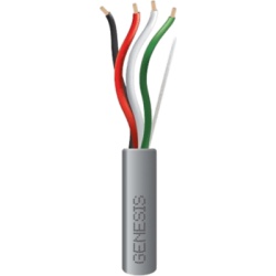 GENESIS 2115-1109 Bobina de 305 m (1000 ft) / Cable para Alarma 4x18 AWG / Riser / Gris