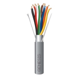 GENESIS 2207-1109 Bobina de 305 Metros (1000 Pies) / Cable de Cobre / 8 x 22 AWG / Riser / Tipo CMR-CL3R / Blindado / Gris / Para Aplicaciones de Control de Acceso / Alarmas de Intrusion / Automatizac