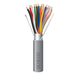 GENESIS 2219-1009 Carrete de 305 Metros (1000 Pies) / Cable 12 x 18 AWG / Color Gris / Blindado / Riser / Aplicaciones de Audio Control de Acceso y Automatizacion