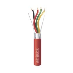 GENESIS 4403-5504 Bobina de 152 Metros (500 Pies) de Alambre / 4 x 18 AWG / Riser / Blindado / Tipo FPLR / Color Rojo / Para Aplicaciones en Sistemas de Deteccion de Incendio y Sistemas de Evacuacion