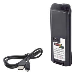 GOOD 2 GO PC-NTN-8299 Bateria con cargador USB integrado de Li-Po 3000 mAh con clip para radios XTS 3000/3500/4250/5000/5100/ES51 Incluye adaptador de pared vehicular y cable USB